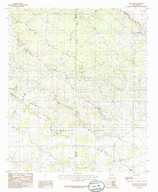 Classic USGS Maljamar New Mexico 7.5'x7.5' Topo Map Image