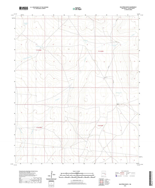 Malstrom Ranch New Mexico US Topo Map Image