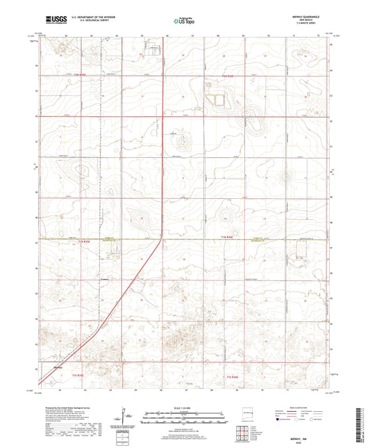 Midway New Mexico US Topo Map Image