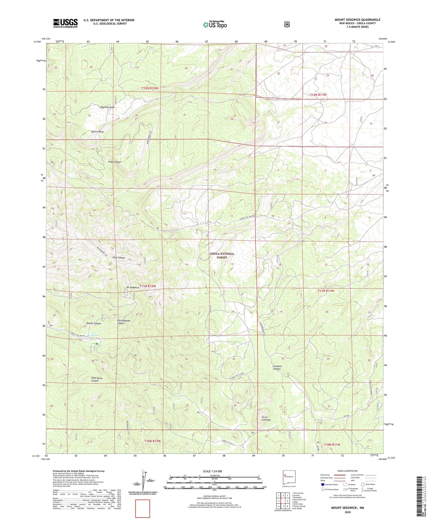 Mount Sedgwick New Mexico US Topo Map Image