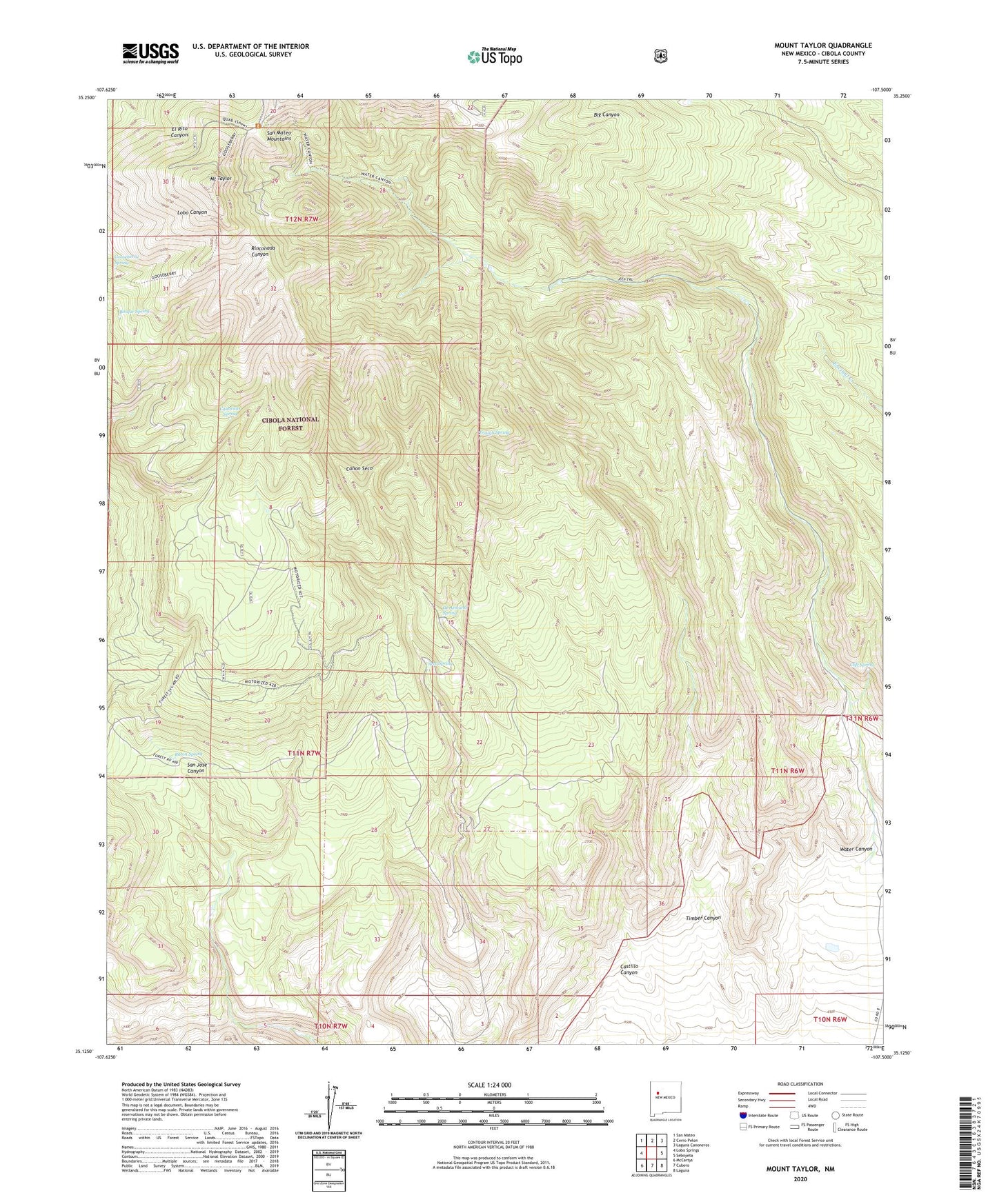 Mount Taylor New Mexico US Topo Map Image