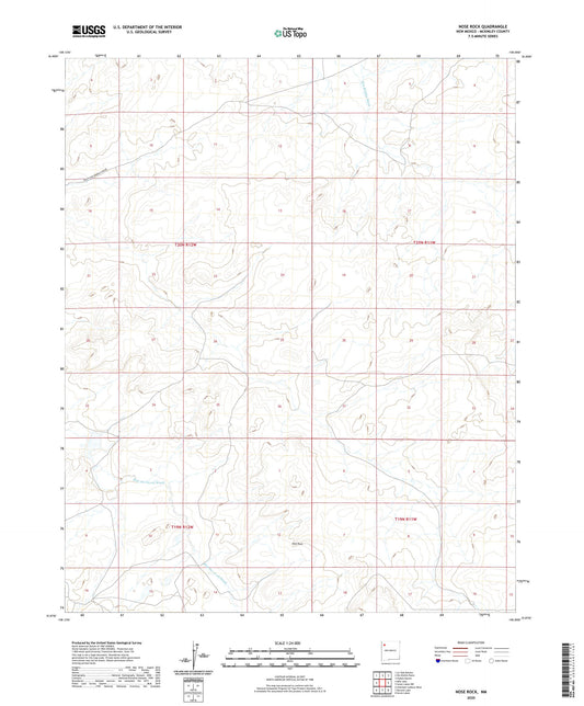 Nose Rock New Mexico US Topo Map Image