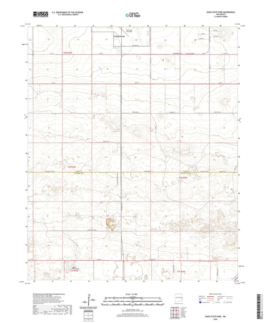 Oasis State Park New Mexico US Topo Map Image