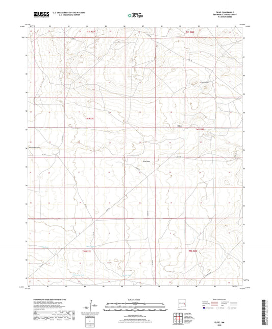 Olive New Mexico US Topo Map Image