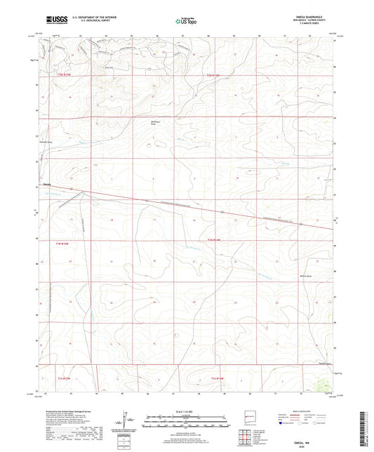 Omega New Mexico US Topo Map Image