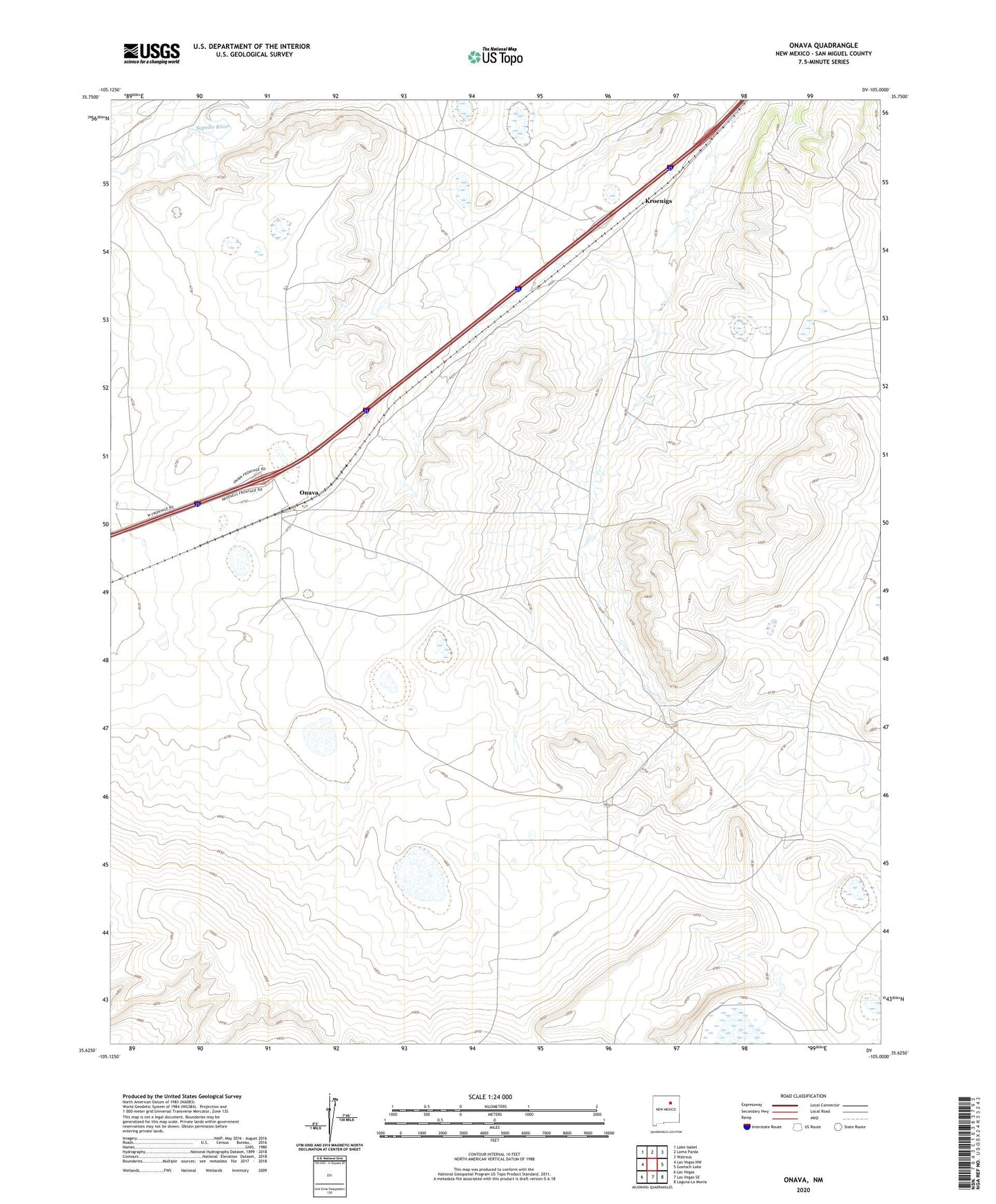 Onava New Mexico US Topo Map Image