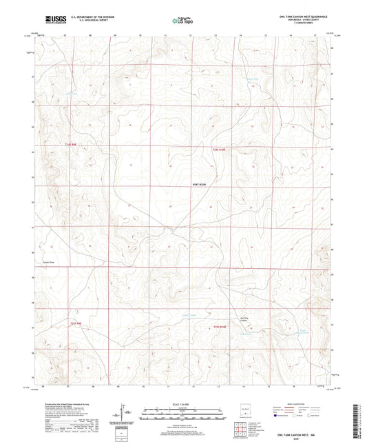 Owl Tank Canyon West New Mexico US Topo Map Image