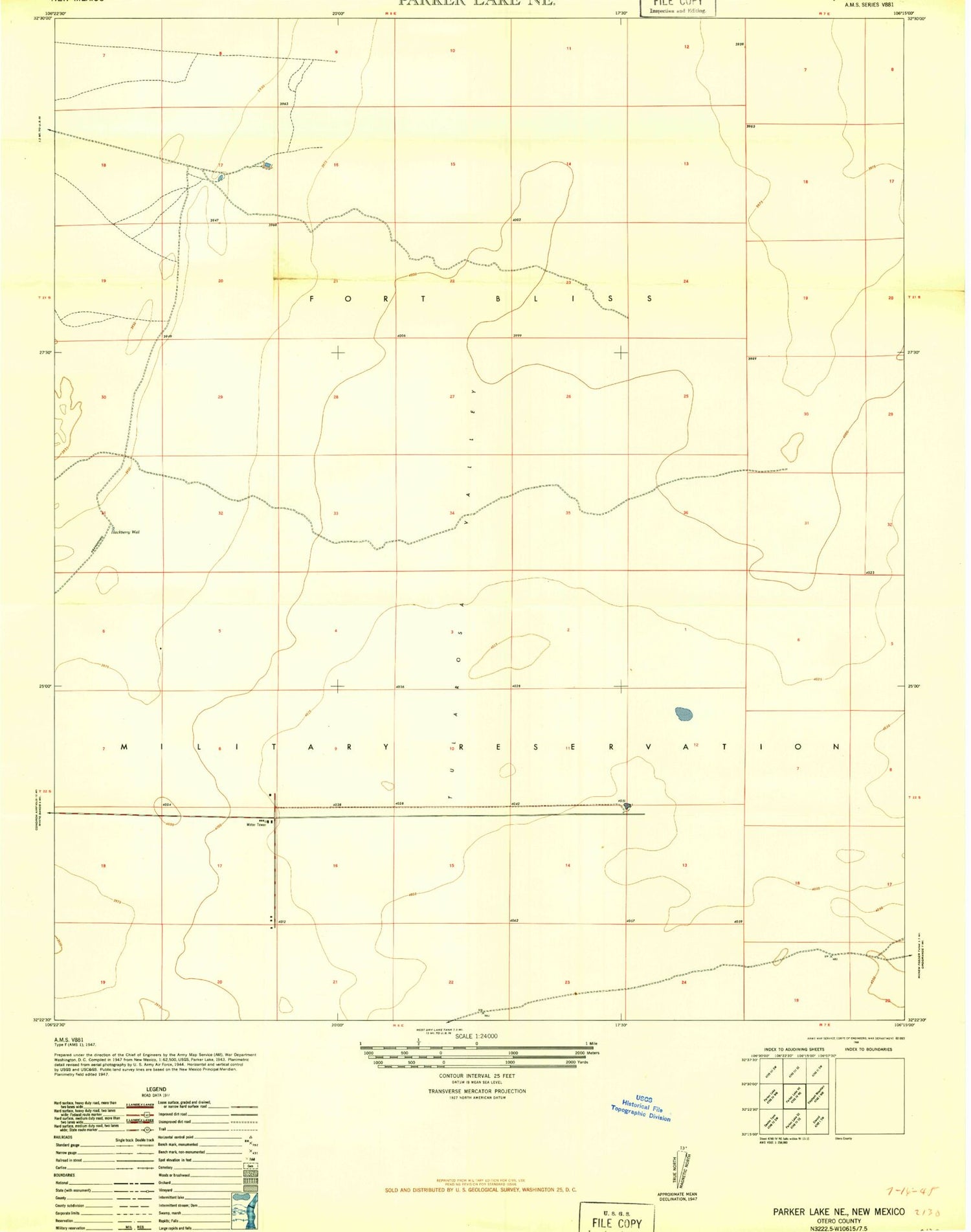 Classic USGS White Sands NE New Mexico 7.5'x7.5' Topo Map Image