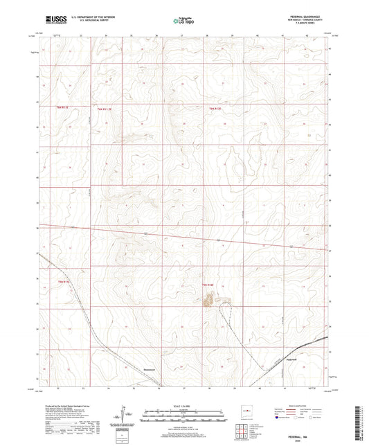 Pedernal New Mexico US Topo Map Image