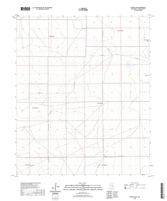 Peters Lake New Mexico US Topo Map Image