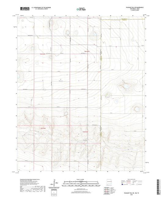 Pleasant Hill NE New Mexico US Topo Map Image