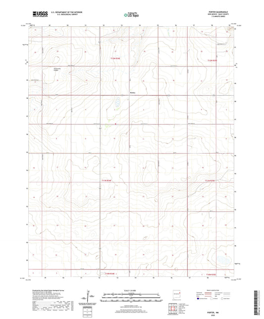 Porter New Mexico US Topo Map Image