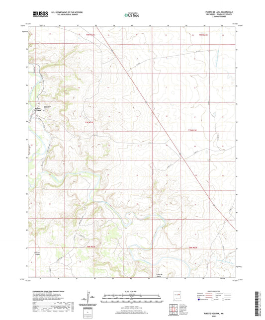 Puerto De Luna New Mexico US Topo Map Image