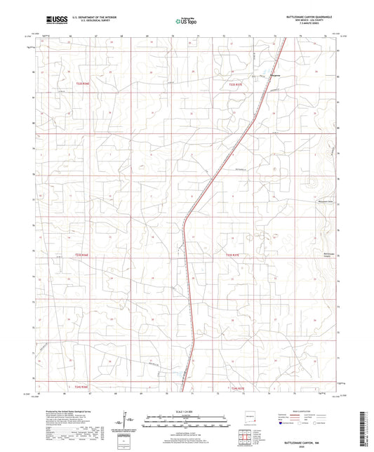 Rattlesnake Canyon New Mexico US Topo Map Image