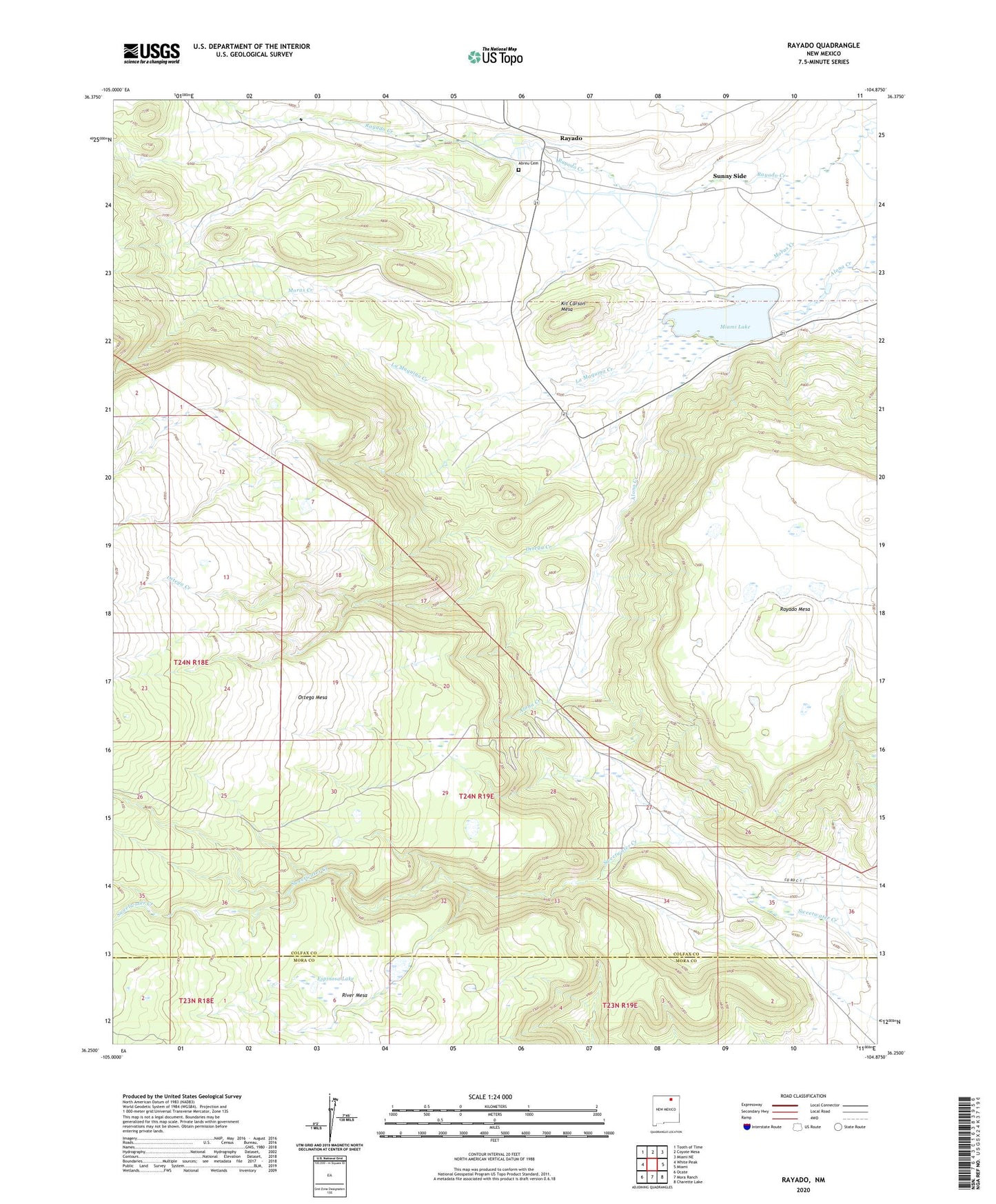 Rayado New Mexico US Topo Map Image