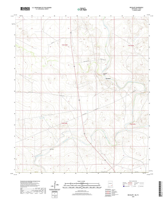 Red Bluff New Mexico US Topo Map Image