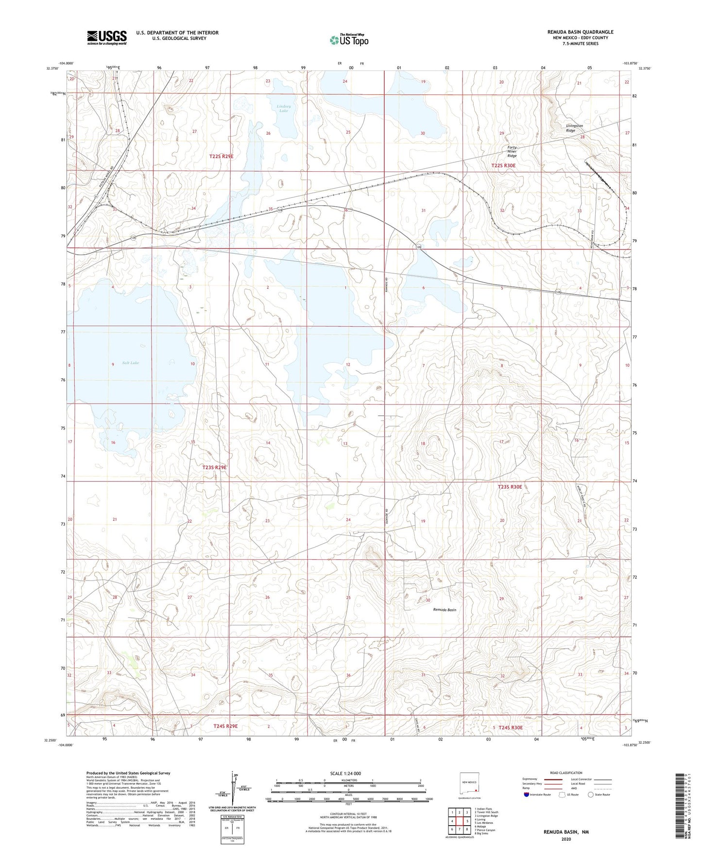 Remuda Basin New Mexico US Topo Map Image