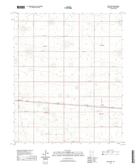 Saint Vrain New Mexico US Topo Map Image