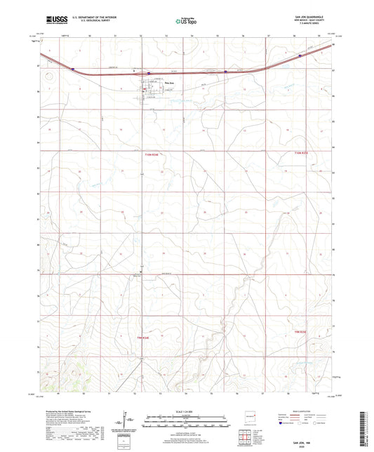 San Jon New Mexico US Topo Map Image