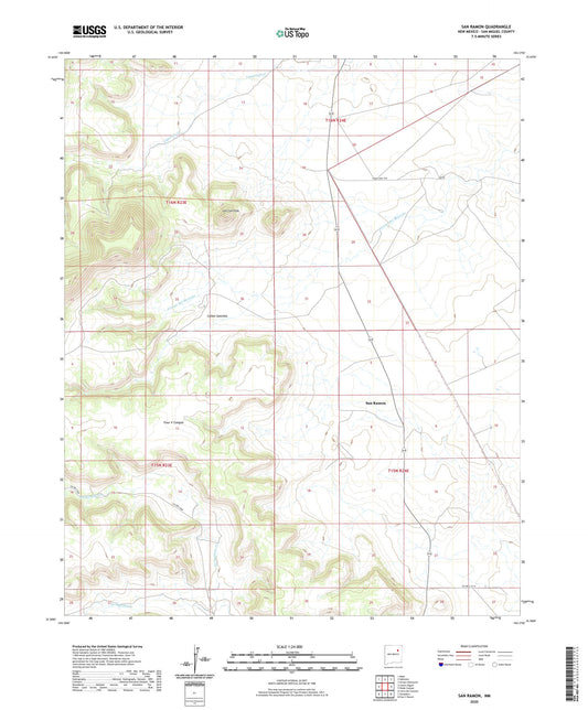 San Ramon New Mexico US Topo Map Image
