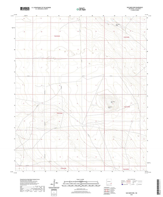 San Simon Sink New Mexico US Topo Map Image