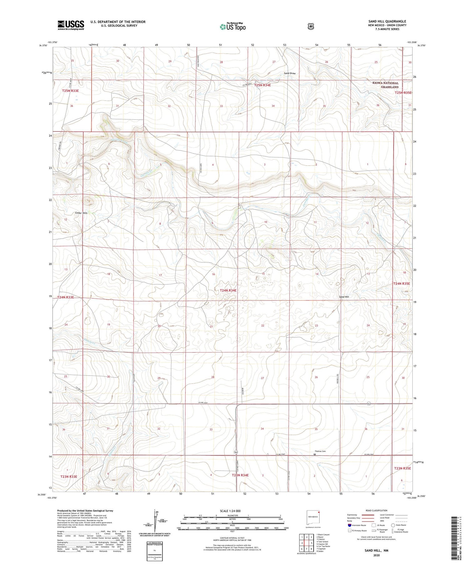 Sand Hill New Mexico US Topo Map Image