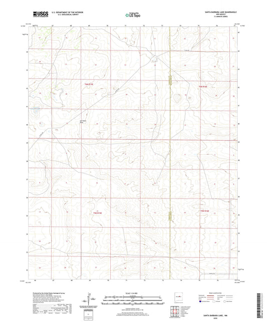 Santa Barbara Lake New Mexico US Topo Map Image