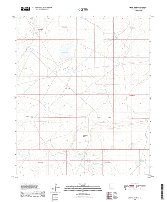 Sardine Mountain New Mexico US Topo Map Image