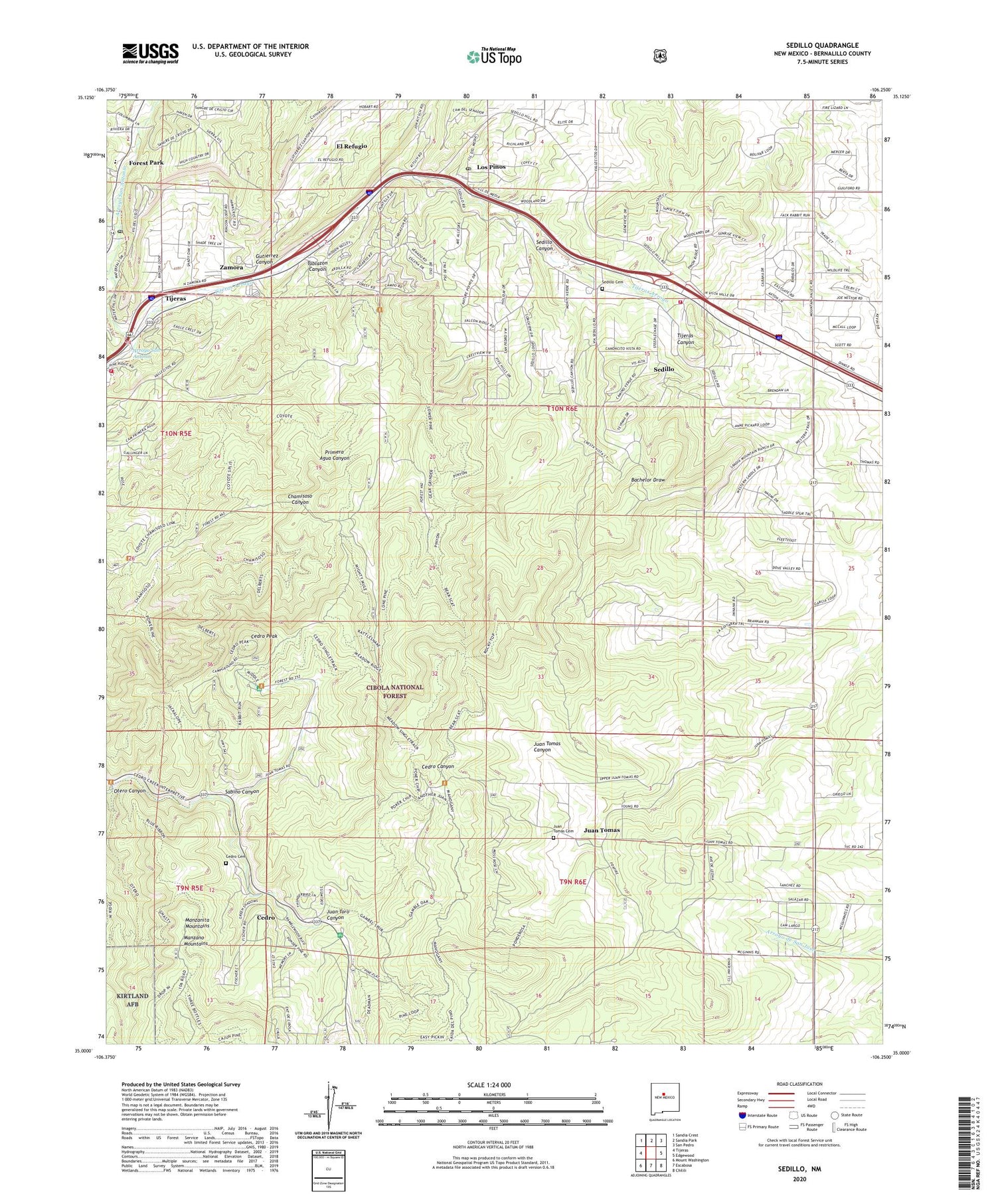 Sedillo New Mexico US Topo Map Image