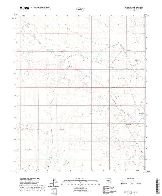 Selden Canyon NE New Mexico US Topo Map Image