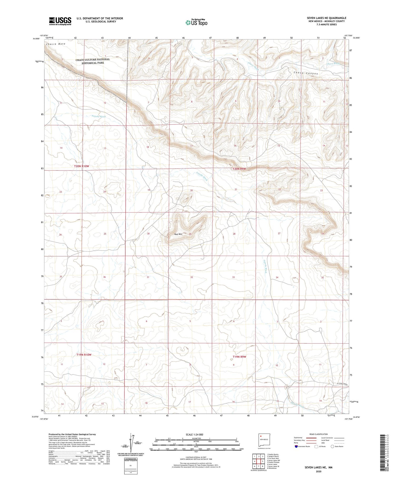 Seven Lakes NE New Mexico US Topo Map Image