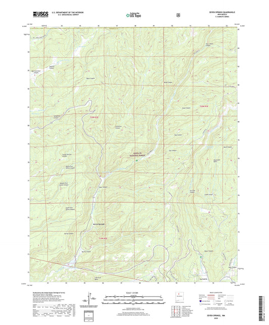 Seven Springs New Mexico US Topo Map Image