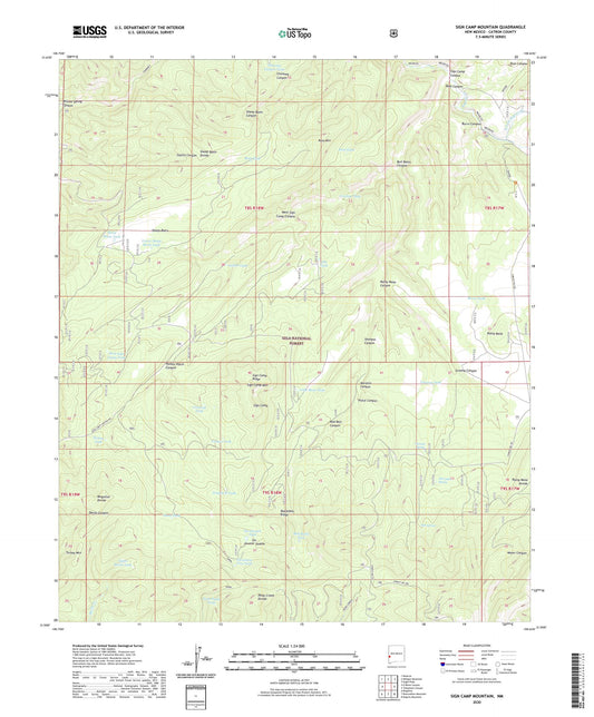 Sign Camp Mountain New Mexico US Topo Map Image