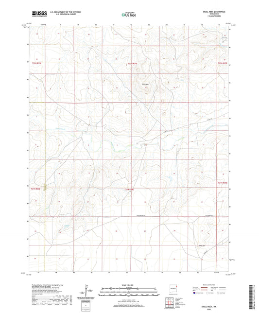 Skull Mesa New Mexico US Topo Map Image
