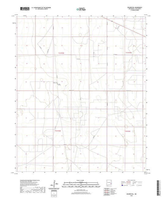 Soldier Hill New Mexico US Topo Map Image