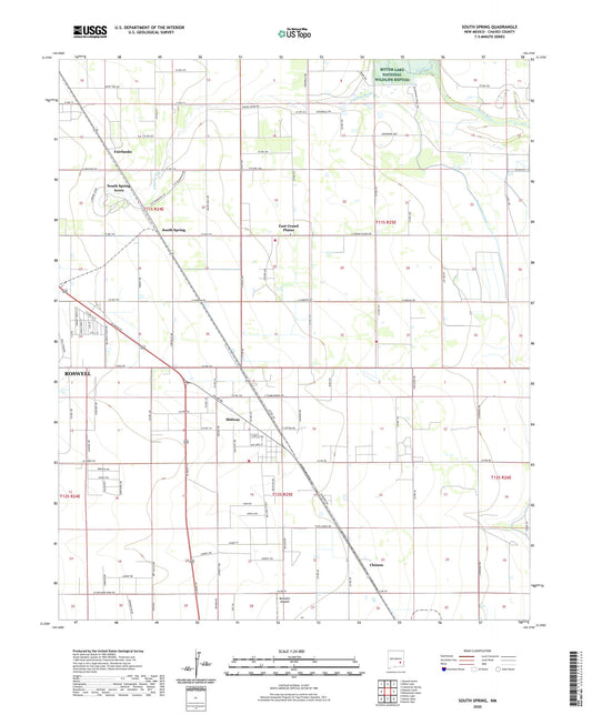 South Spring New Mexico US Topo Map Image