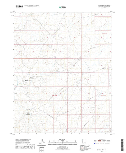 Standing Rock New Mexico US Topo Map Image