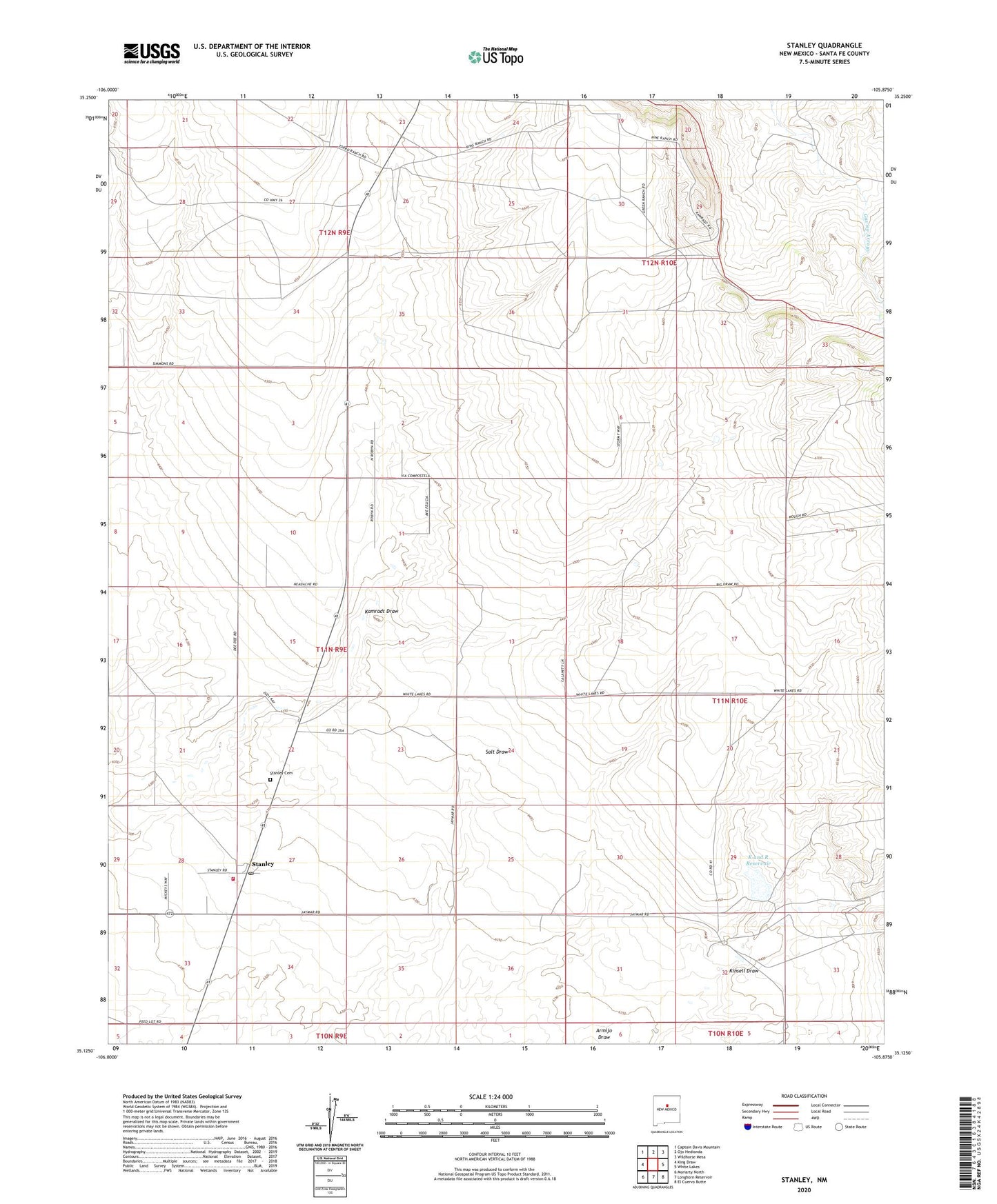 Stanley New Mexico US Topo Map Image