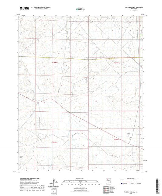 Tancosa Windmill New Mexico US Topo Map Image