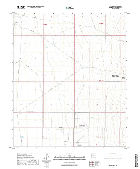 Taylor Well New Mexico US Topo Map Image