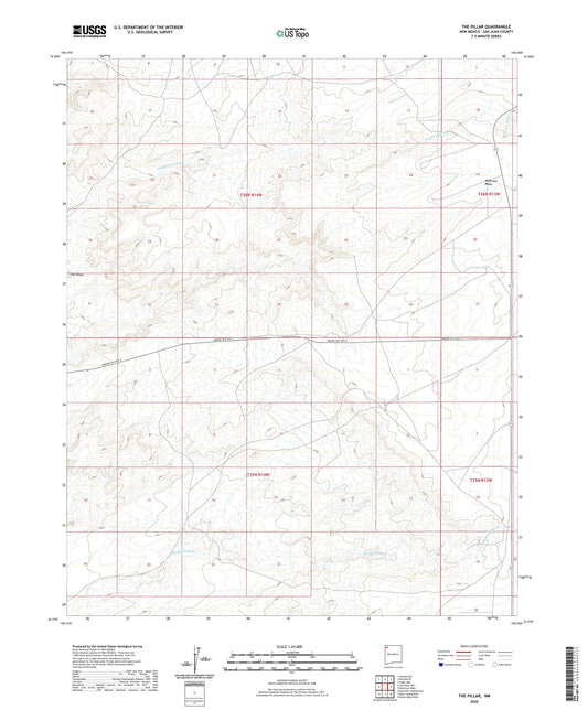 The Pillar New Mexico US Topo Map Image
