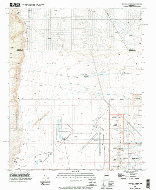 Classic USGS The Volcanoes New Mexico 7.5'x7.5' Topo Map Image