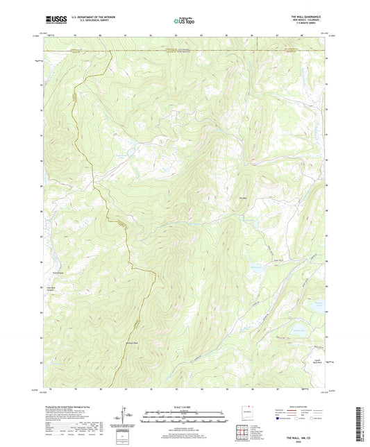 The Wall New Mexico US Topo Map Image