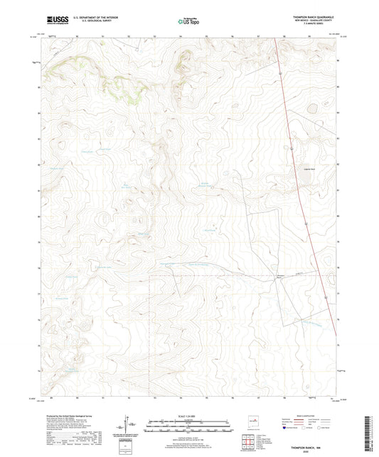 Thompson Ranch New Mexico US Topo Map Image