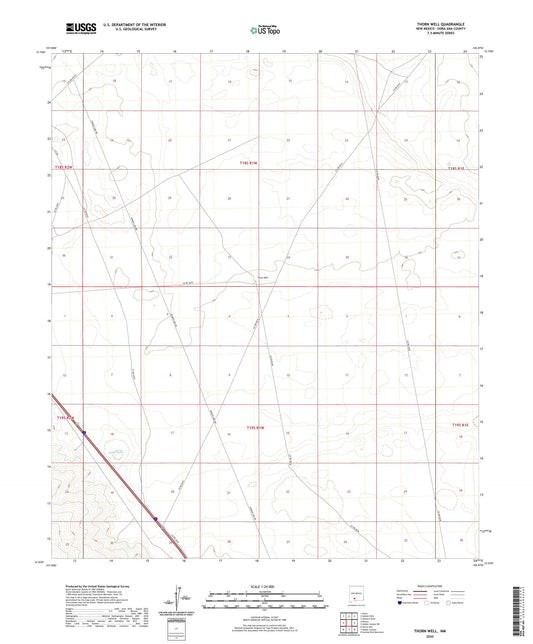 Thorn Well New Mexico US Topo Map Image