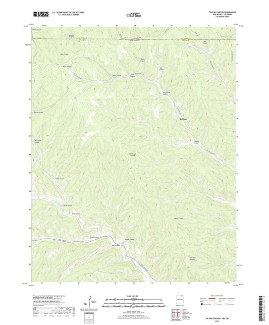 Tin Pan Canyon New Mexico US Topo Map Image