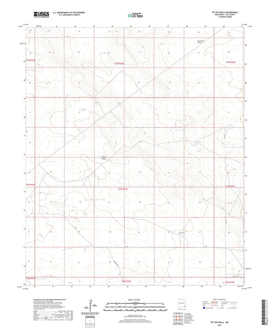 Tip Top Wells New Mexico US Topo Map Image