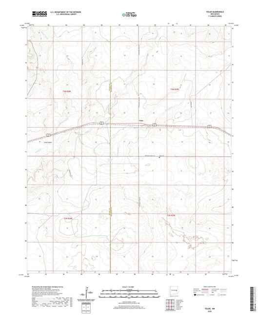 Tolar New Mexico US Topo Map Image