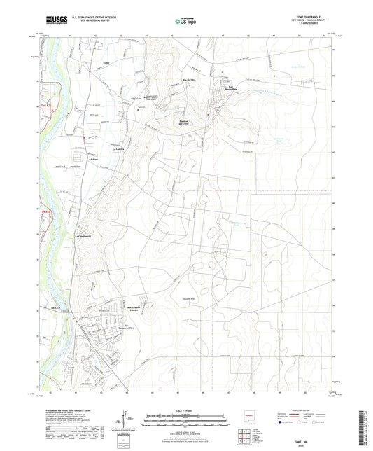 Tome New Mexico US Topo Map Image