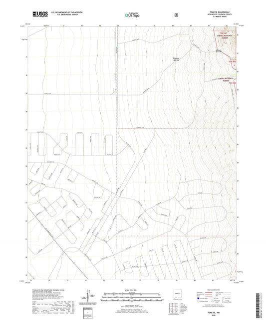 Tome SE New Mexico US Topo Map Image